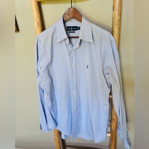 Ralph Lauren Custom Fit Stripe Dress Shirt 17 35/37
